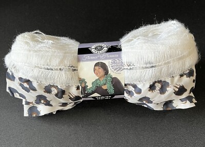Loops & Threads Florence Yarn WHITE TIGER #14 White Black Brown, 3.5 oz.