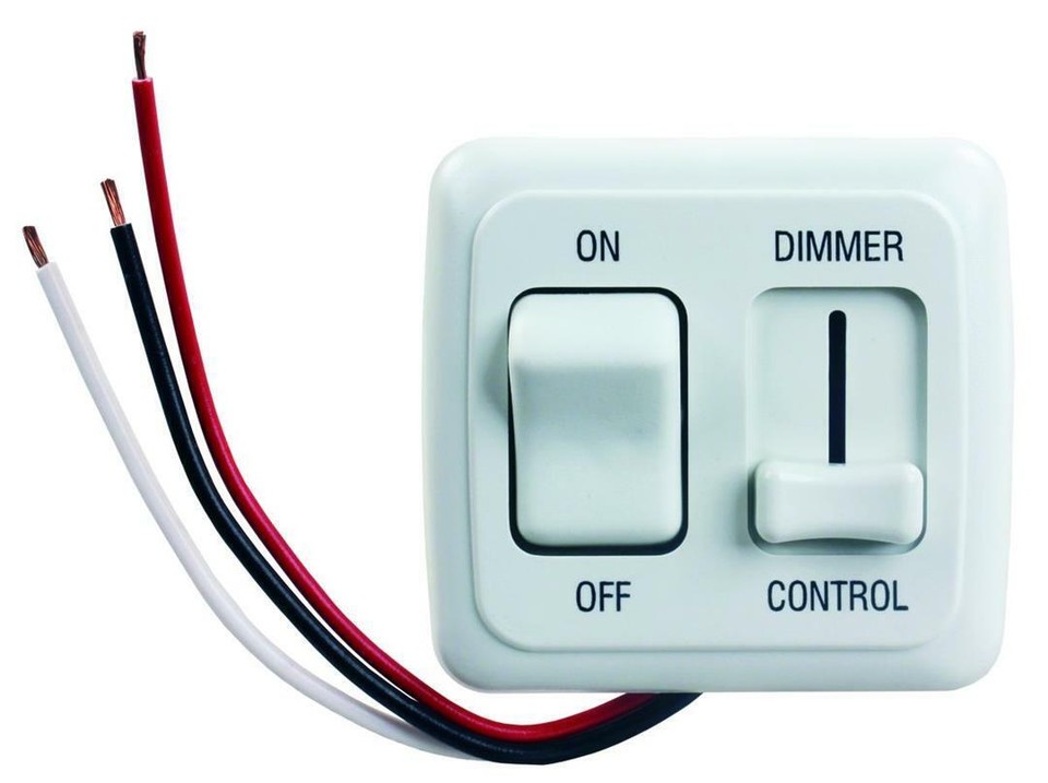 JR Products 15205 White LED Dimmer On/Off Switch | eBay