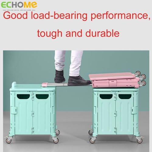 Portable Folding Shopping Cart Storage Box Grocery Picnic Shopping Cart Trolley - Picture 6 of 33