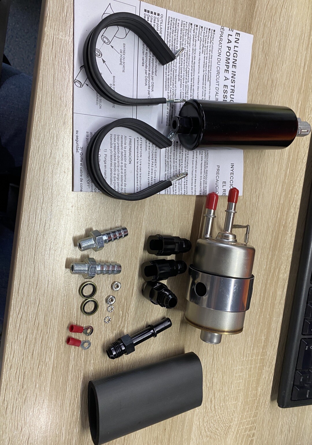 LS Fuel Filter & Regulator EFI Fuel Pump Kit Returnless 6AN Engine