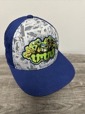TMNT Nickelodeon Teenage Mutant Ninja Turtles Hat Cap Blue Green 8 YR L/XL Great