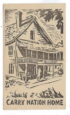UX27 Postal Card, Advertising, Carry Nation Home