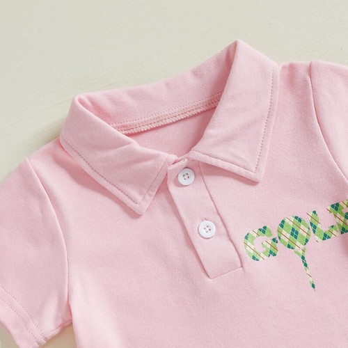 Toddler Infant Baby Girl Summer Golf Outfit Short Sleeve Lapel Collar Top Skirt - Picture 4 of 13