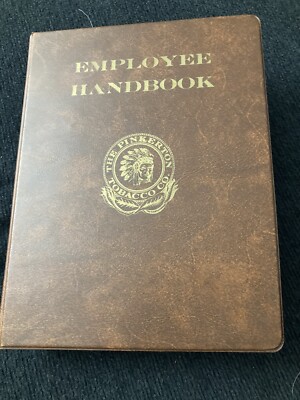 Vintage Pinkerton Tobacco Co. Employee Handbook 1984-1991 History  Owensboro, KY