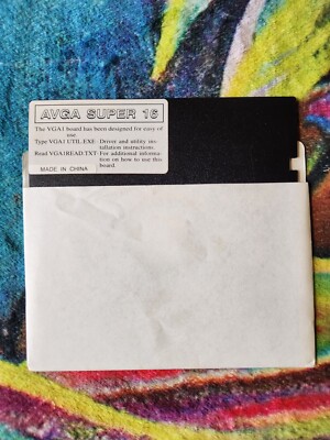 AVGA SUPER 16 - Driver Disk | 5.25'' Vintage Floppy