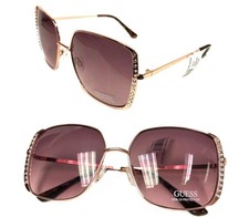 New GUESS GF0409 28T Rose Gold/Rose Womens Sunglasses 75