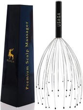 USAGA 36 Fingers Head Massager Scalp Scratcher, Stocking Black
