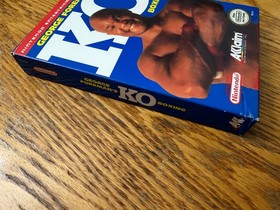 Sello ovalado George Foreman's KO Boxing completo en caja p&oacute;ster nintendo nes EXCELENTE