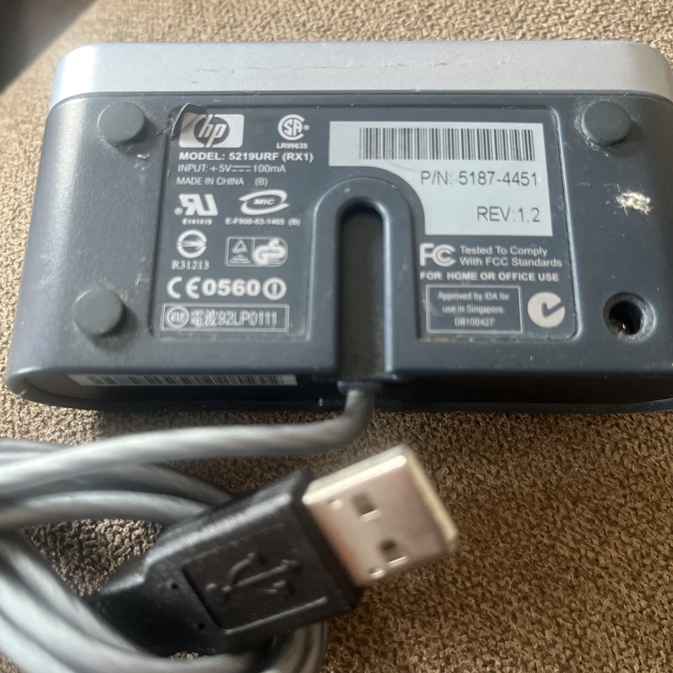 HP Model 5219URF2 Wireless Receiver for HP or Compaq Wireless Keyboard USB - Image 2 of 2