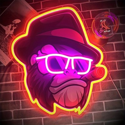 Neon Leuchtschild FUNKY MONKEY 35X32CM