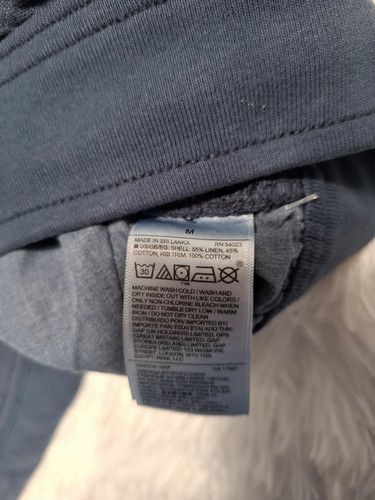 Gap Pants Women’s Blue Jogger Relaxed Elastic Waist Linen Cotton Size Medium - 第 12/12 張圖片