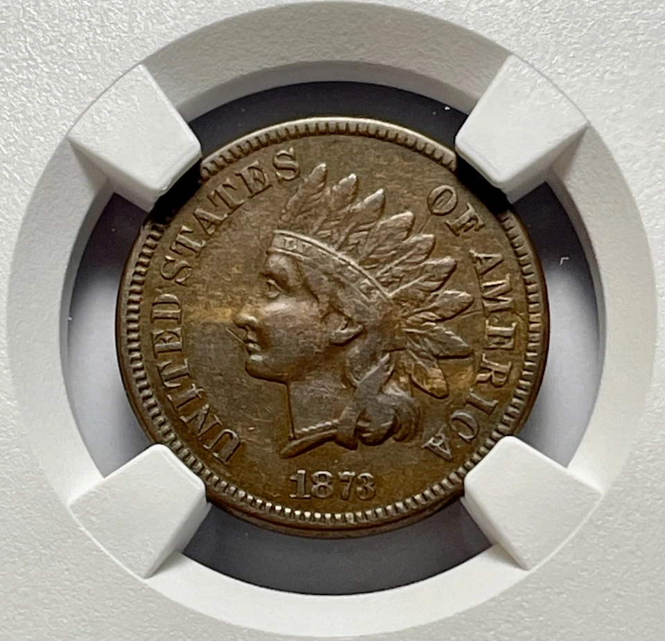 1873 Closed 3 Indian Head Cent NGC VF25 - Image 2 of 4