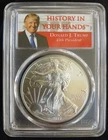2017 DONALD TRUMP AMERICAN SILVER EAGLE FIRST STRIKE PCGS MS69