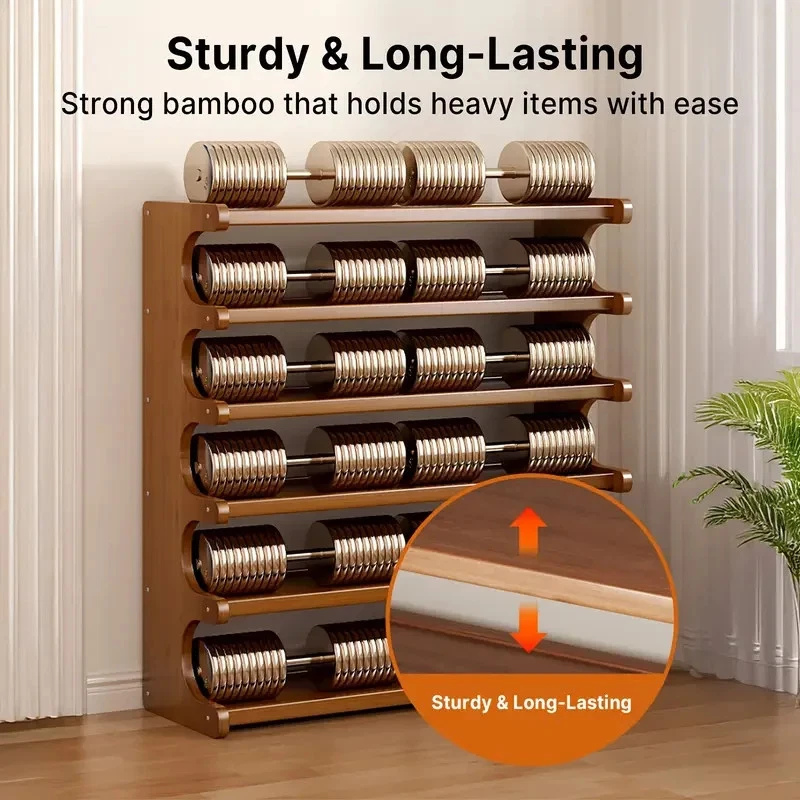 Bamboo Wood Shoe Rack 6-Tier ,1pc  (Adjustable) ,Heavy duty - Image 2 of 4