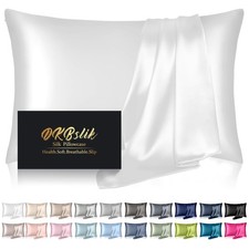 Silk Pillowcase for Hair and Skin, Mulberry Silk Pillow Cases Standard Size, ant