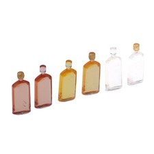 6pcs Colorful Miniature Bottles for Dollhouse Party Food