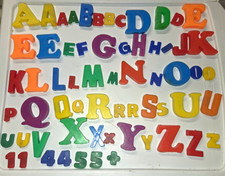 Lot of vintage Playskool magnetic alphabet and number pieces