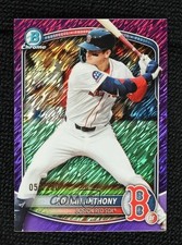 2025 Bowman Chrome Prospects Purple Shimmer Refractor 51/250 Roman Anthony 1v3