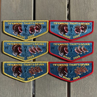2009 NOAC Te'Kening Lodge 37 6 Piece Full Set OA Flap Set 10th Anniversary