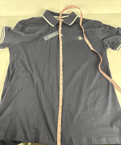 Polo Penguin by Munsingwear nuova con etichetta originale L zaffiro scuro logo blu navy cotone - Foto 14 di 15