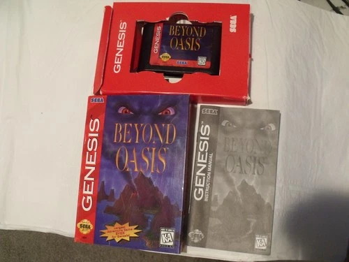 Beyond Oasis (Sega Genesis, 1995) works plays great. clean .