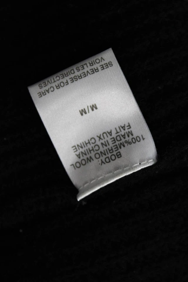 Cárdigan Cami NYC Mujer Negro Cuello en V Lana Merino Botón Talla M Foto 4 de 4