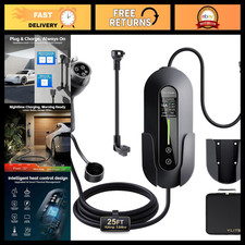 Portable Level 1 & 2 EV Charger for J1772 Electric Vehicles, NEMA 5-15/6-20 Plug