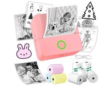Mini Pocket Thermal Sticker Printer with Stickers Inkless Bluetooth for Phone