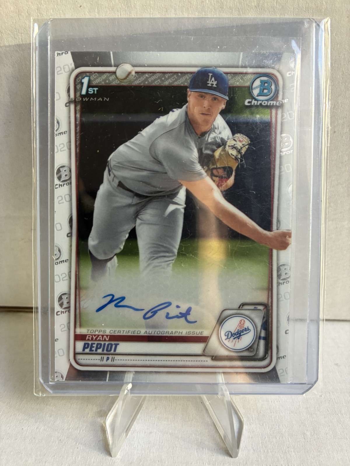 2020 Bowman Chrome - Prospect Autographs Ryan Pepiot #CPA-RPE (AU, RC)