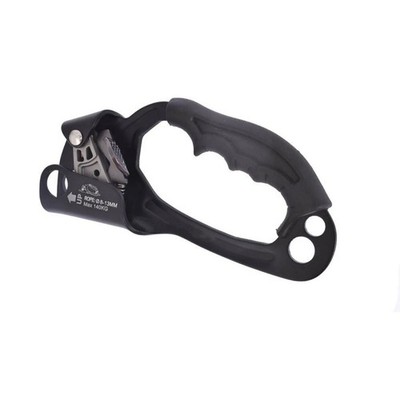 Black Safty Right Hand Ascender Multiple Holes Rock Climbing Ascender Outdoor