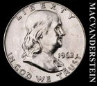 1962-D Silver Franklin Half Dollar - Choice Gem Brilliant Unc  Lustrous  #L3938