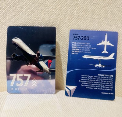 NEW RELEASE 2025 Delta Air Lines Boeing 757-200 Pilot Trading Card