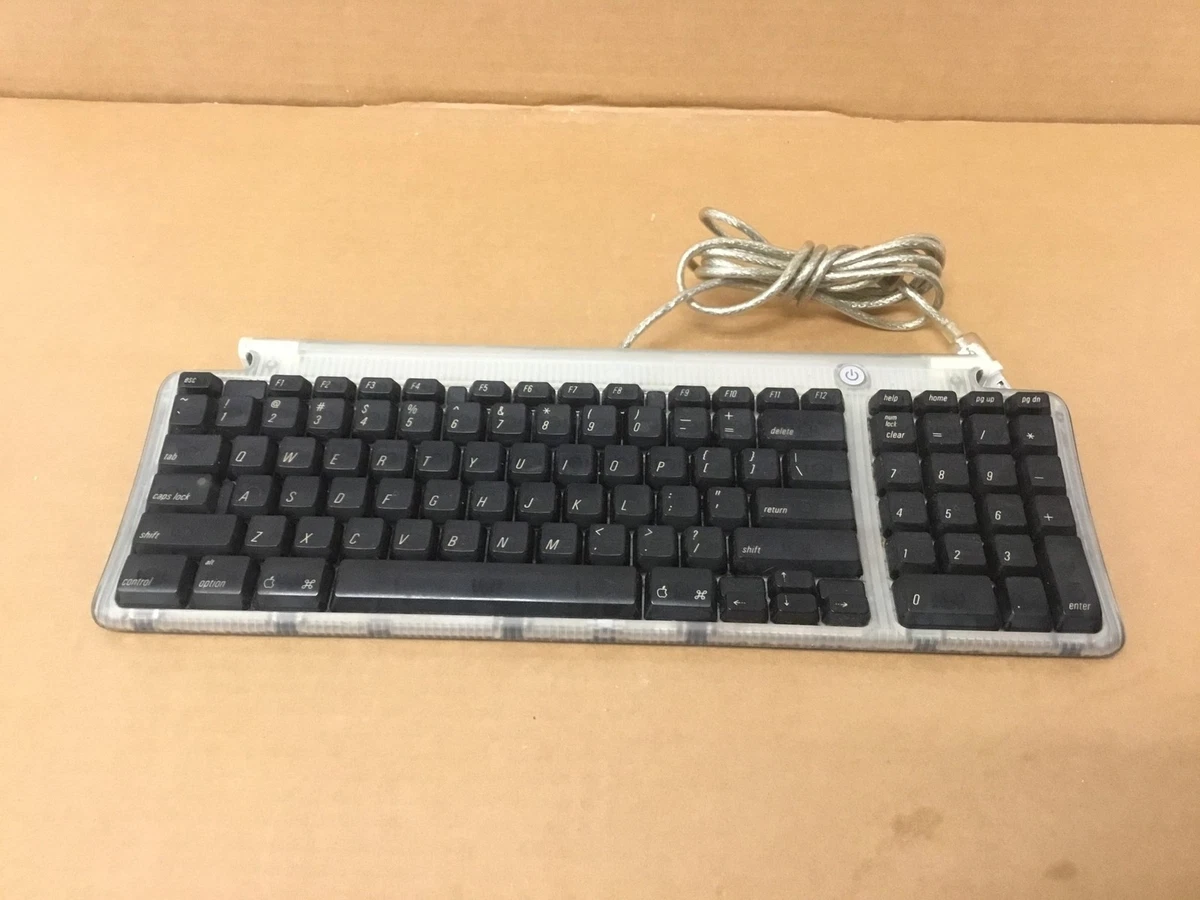 Apple純正 USB Keyboard ジャンク品 1998年製 ケーブル Apple Apple純正 USB延長ケーブル（ケーブル太タイプ）キーボード