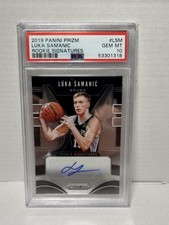 2019 Panini Prizm Luka Samanic #LSM Rookie Signatures PSA 10 Basketball Card