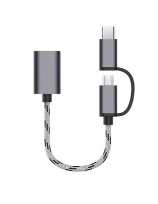 USB C OTG Adapter 2in1 USB 3.0 auf Typ C & Micro USB für Samsung Xiaomi Huawei