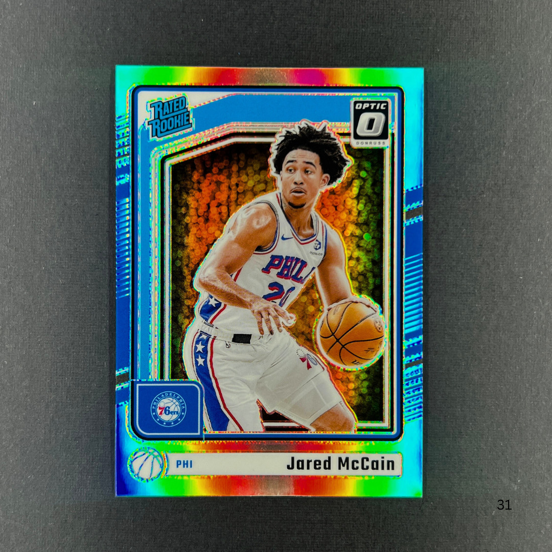 2024-25 Panini Donruss Optic #270 Jared McCain Rated Rookie RC Silver Prizm SP!!