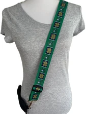 Notre Dame Purse Strap 46" Grad Alum Gift 4 Her Mom Fighting Irish gold clasps