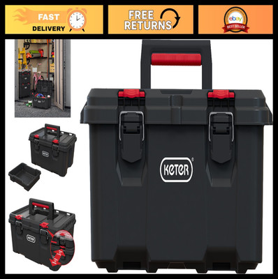 Modular DIY Toolbox - Stackable, Lightweight, Durable, Water Resistant, Black