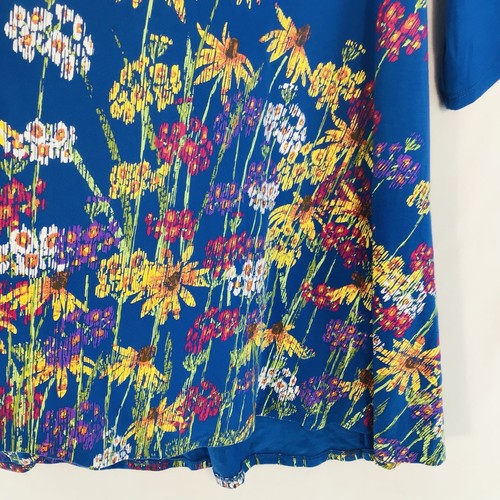 A Walk In The Park Women’s XL Blue Kimono Open Cardigan Beach Lagenlook - Picture 4 of 15