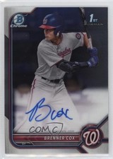 2022 Bowman Draft Chrome Draft Pick Auto Brenner Cox #CDA-BC Auto 15aq