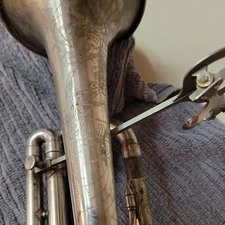  Elkhart Band Instument Co  Indiana , silver Trumpet 1930s
