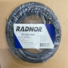 Radnor Welding Torch Hose 10 ft Industrial Brass Fitting 64003362 Heavy Duty
