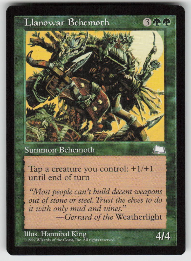 Llanowar Behemoth Uncommon Weatherlight 132 MTG Near Mint