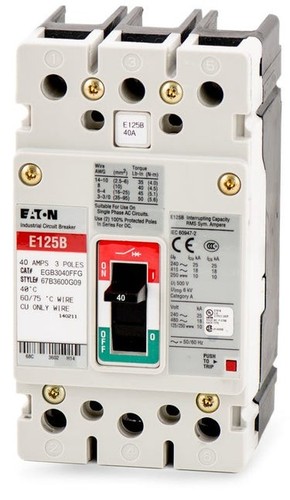 Eaton Cutler Hammer EGB3040FFG Molded Case Circuit Breaker 40A 3P Thermal Magnet