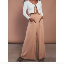 Free People Movement Blissed Out Wide Leg Women's Pants Minimalist Casual Size M