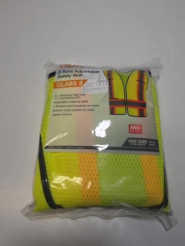 1 pack ---HDX Hi Visibility 2-Tone Class 2 Reflective Safety Vest - product listing photo