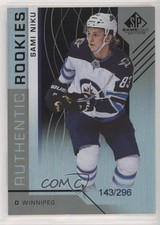 2018 Upper Deck SP Game Used Authentic Rookies Rainbow /296 Sami Niku #177 3x1