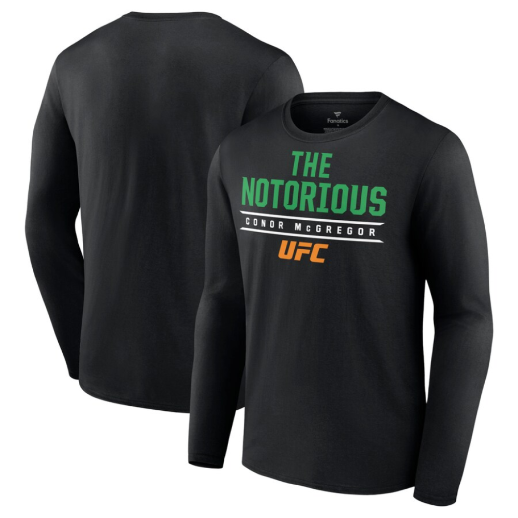 ALTRA T Shirt Conor McGregor UFC (Taglia M) Uomo The Notorious LS Top Nero Nuova