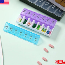 Weekly Pill Box Organizer   Twice a Day 7-Day AM/PM Case, 2 Pack Medicine