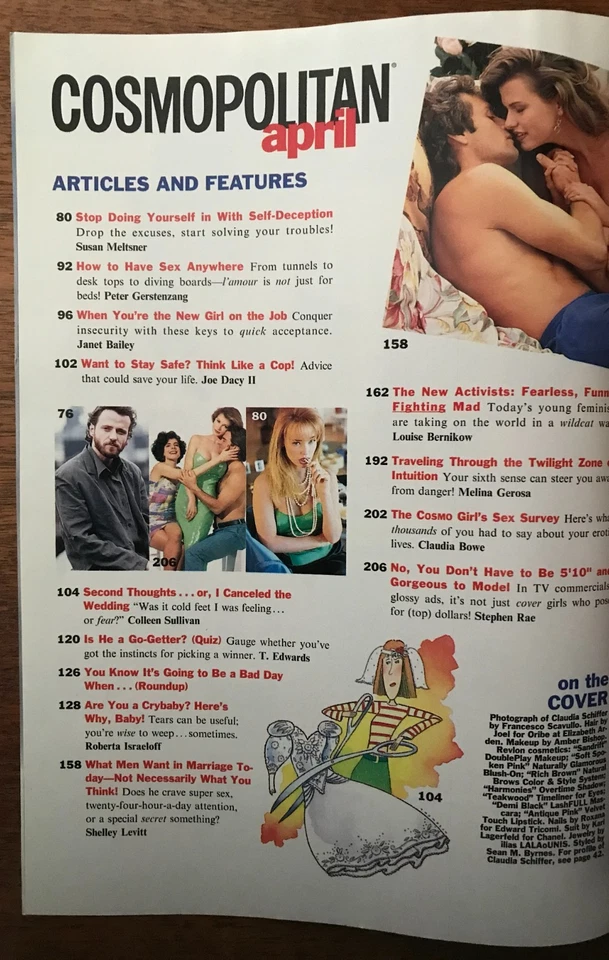 Claudia Schiffer - Cosmopolitan - April 1993, Bridget Fonda, Michael Caine - Image 3 of 4